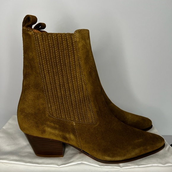 AMELYA LEATHER ANKLE BOOTS WITH ELASTIC - Picture 3 of 8